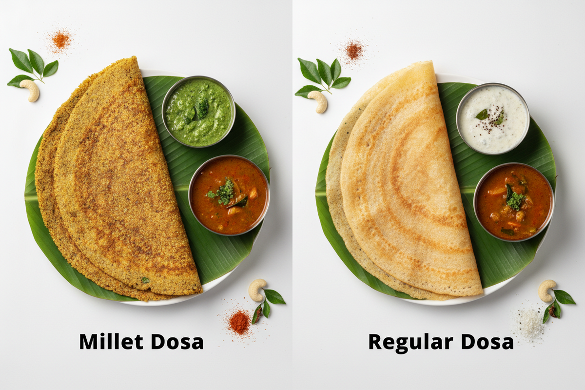 Millet Dosa vs Regular Dosa: Your Meal Plan Guide