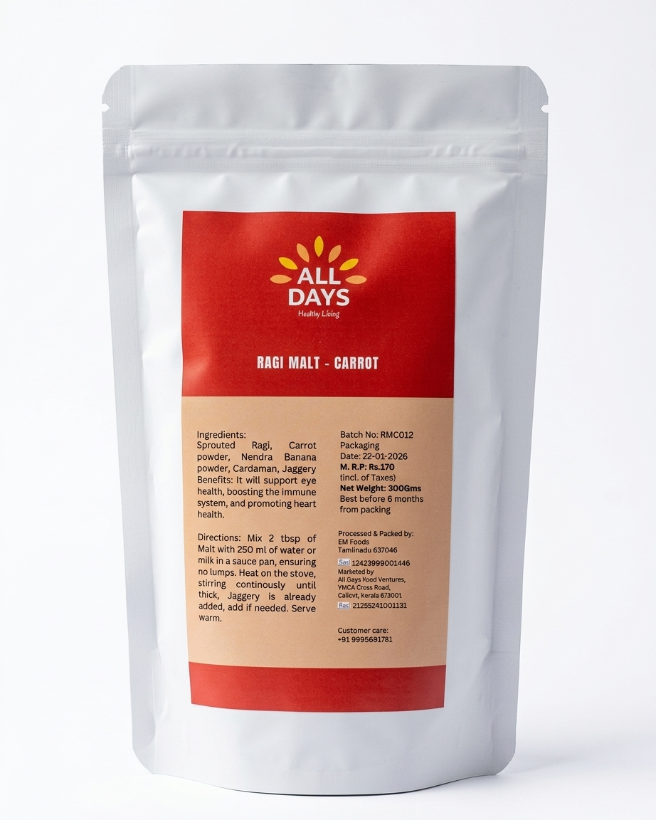 All Days Ragi Malt – Carrot - 250g