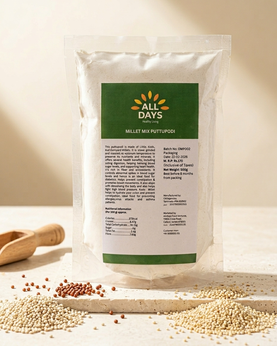 All Days Millet Mix Puttupodi - 500g