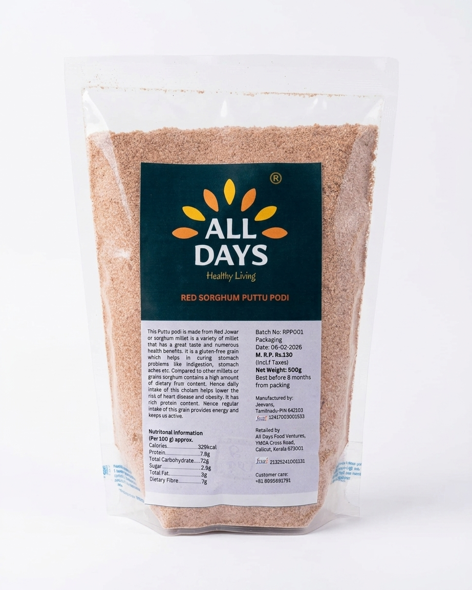 All Days Red Sorghum Puttu Podi - 500g