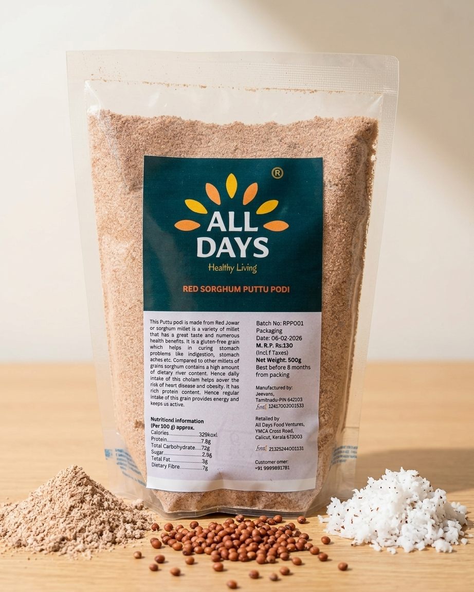 All Days Red Sorghum Puttu Podi - 500g