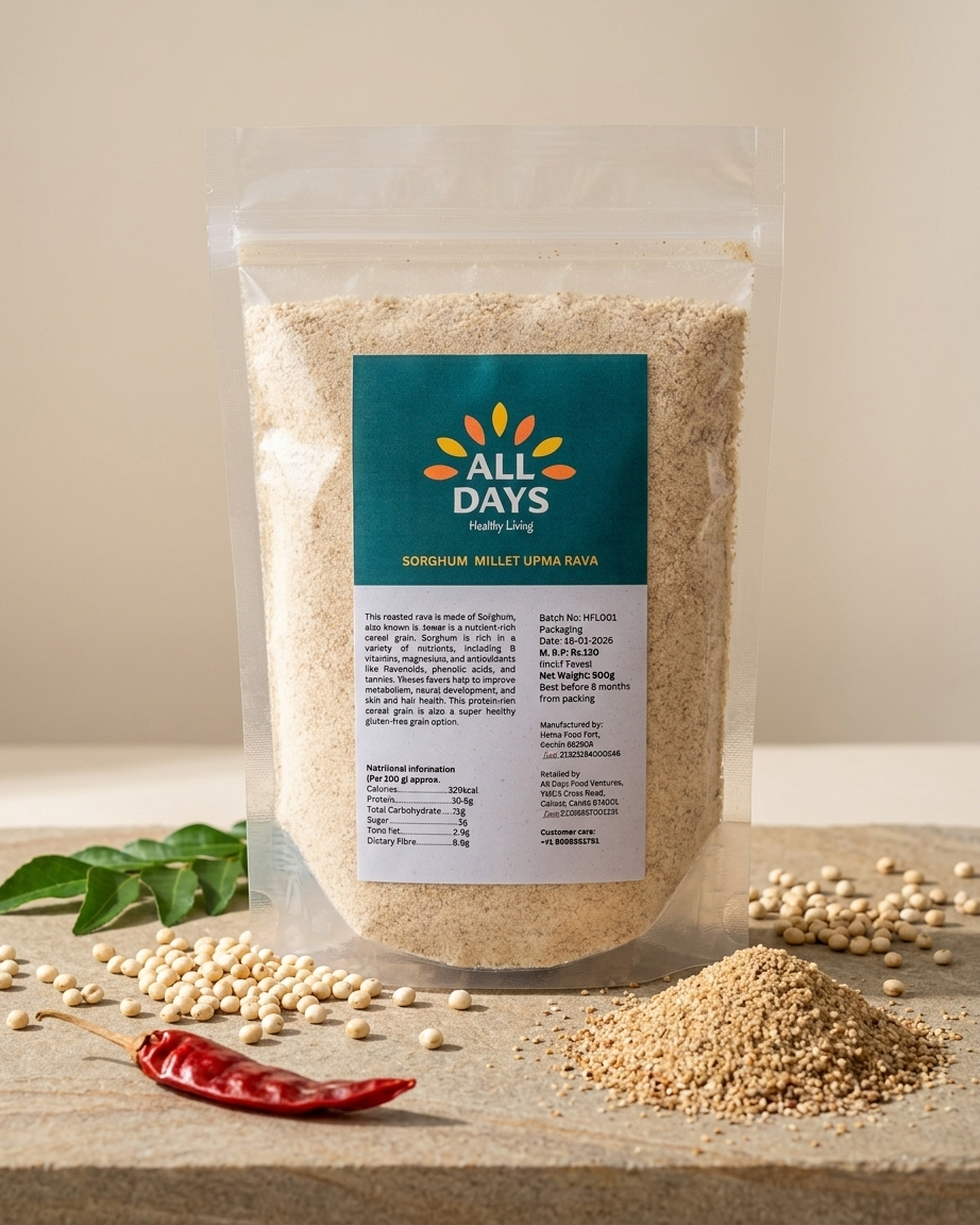 All Days Sorghum Millet Upma Rava - 500g