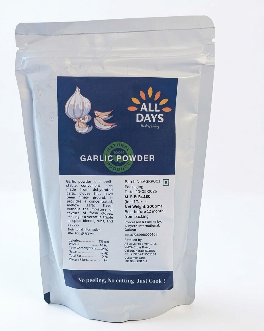 All Days Garlic Powder – 100% Natural, 200g
