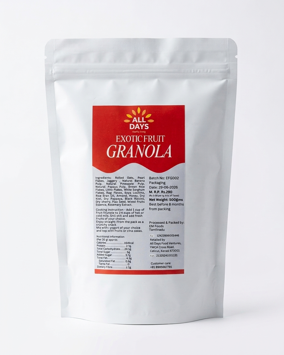 All Days Exotic Fruit Granola - 500gm