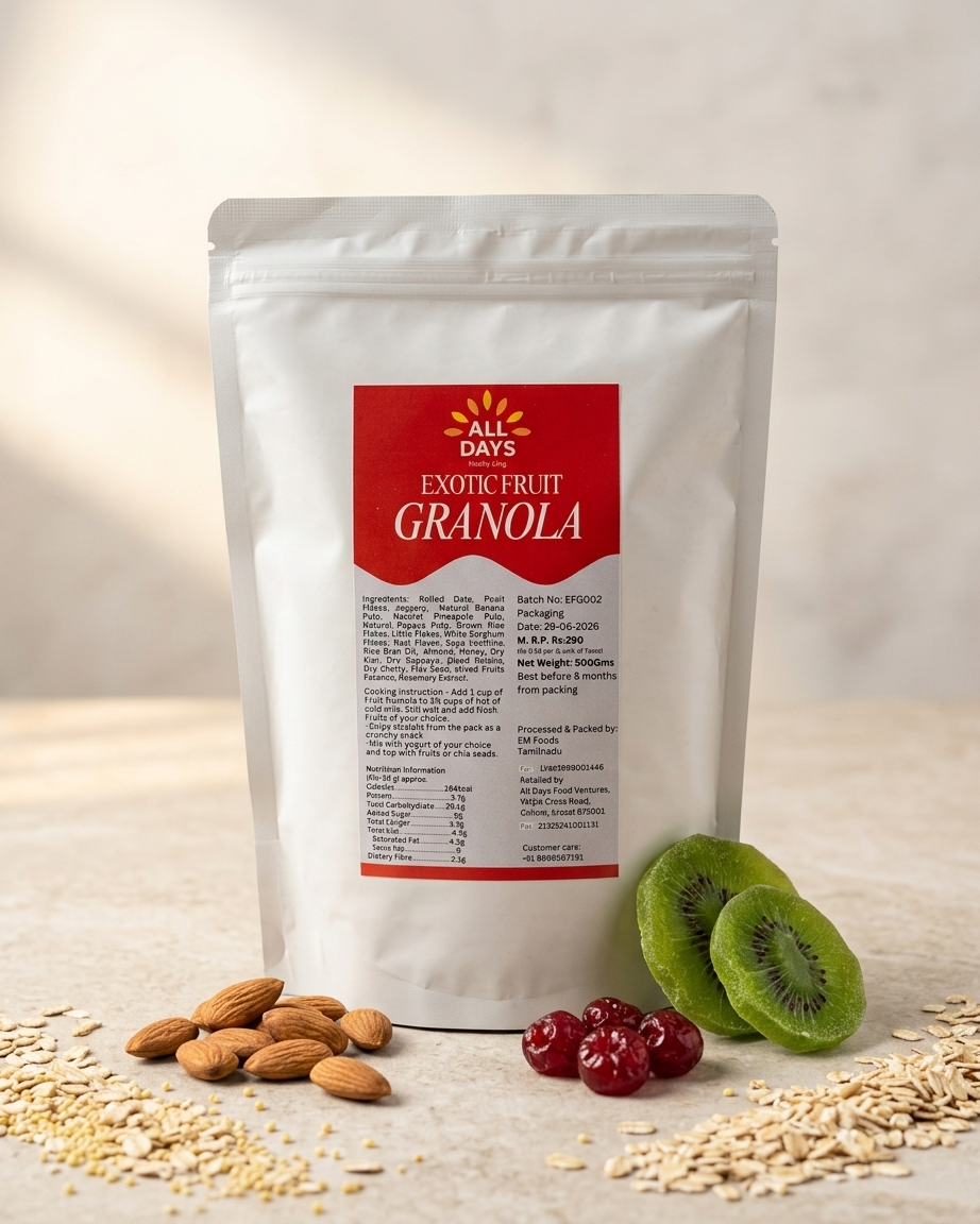 All Days Exotic Fruit Granola - 500gm