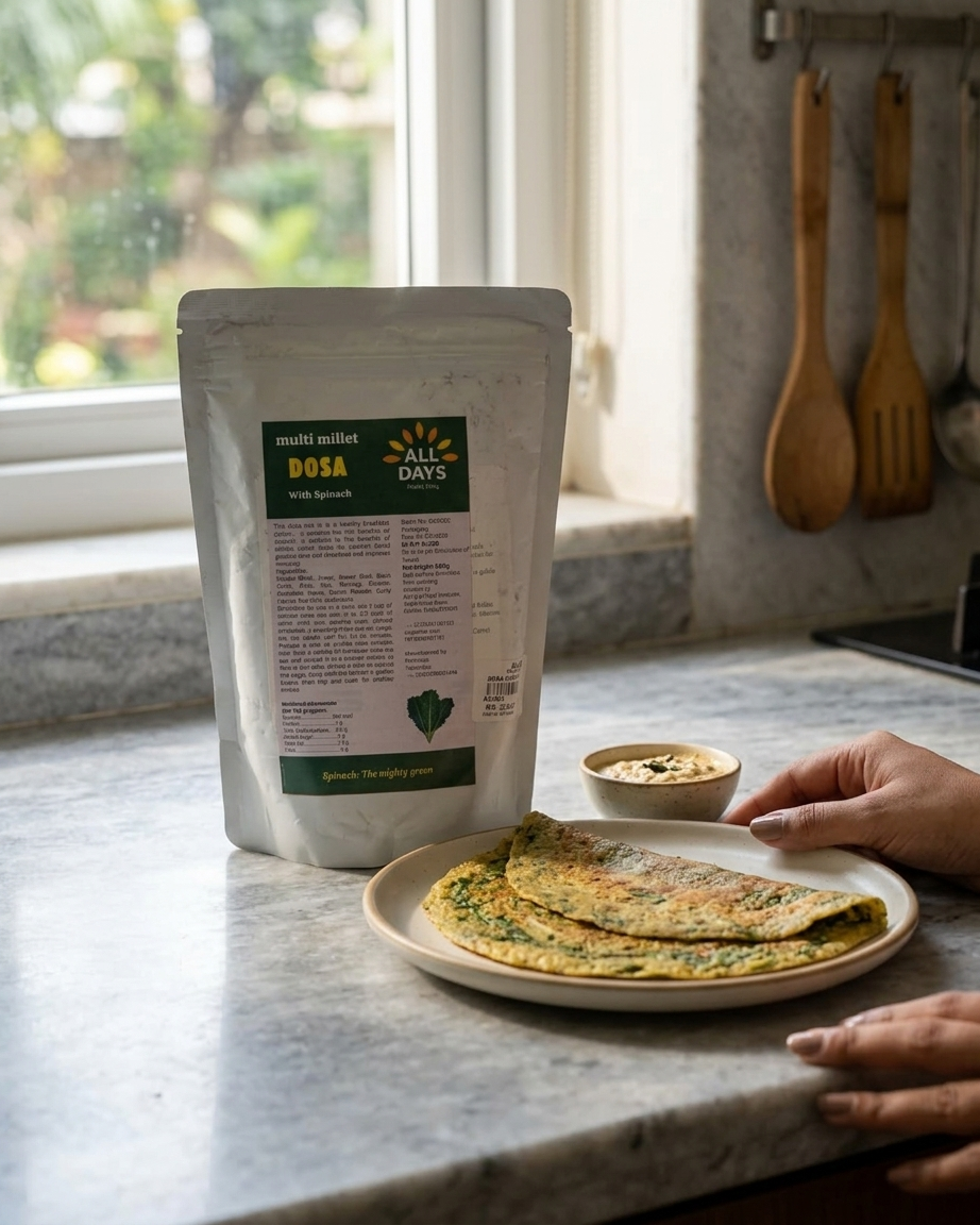 All Days Multi Millet Dosa Mix with Spinach - 500gm