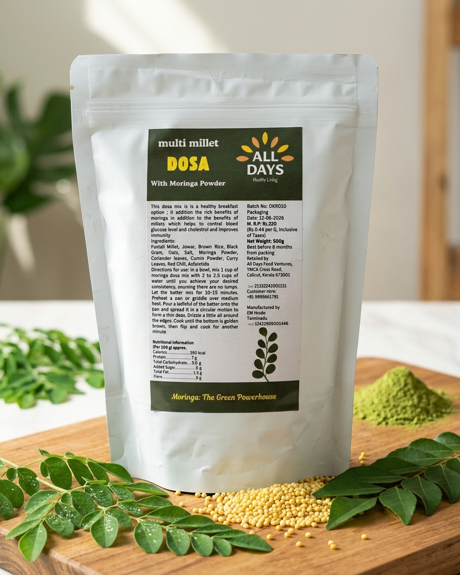 All Days Multi Millet Dosa Mix with Moringa Powder - 500gm