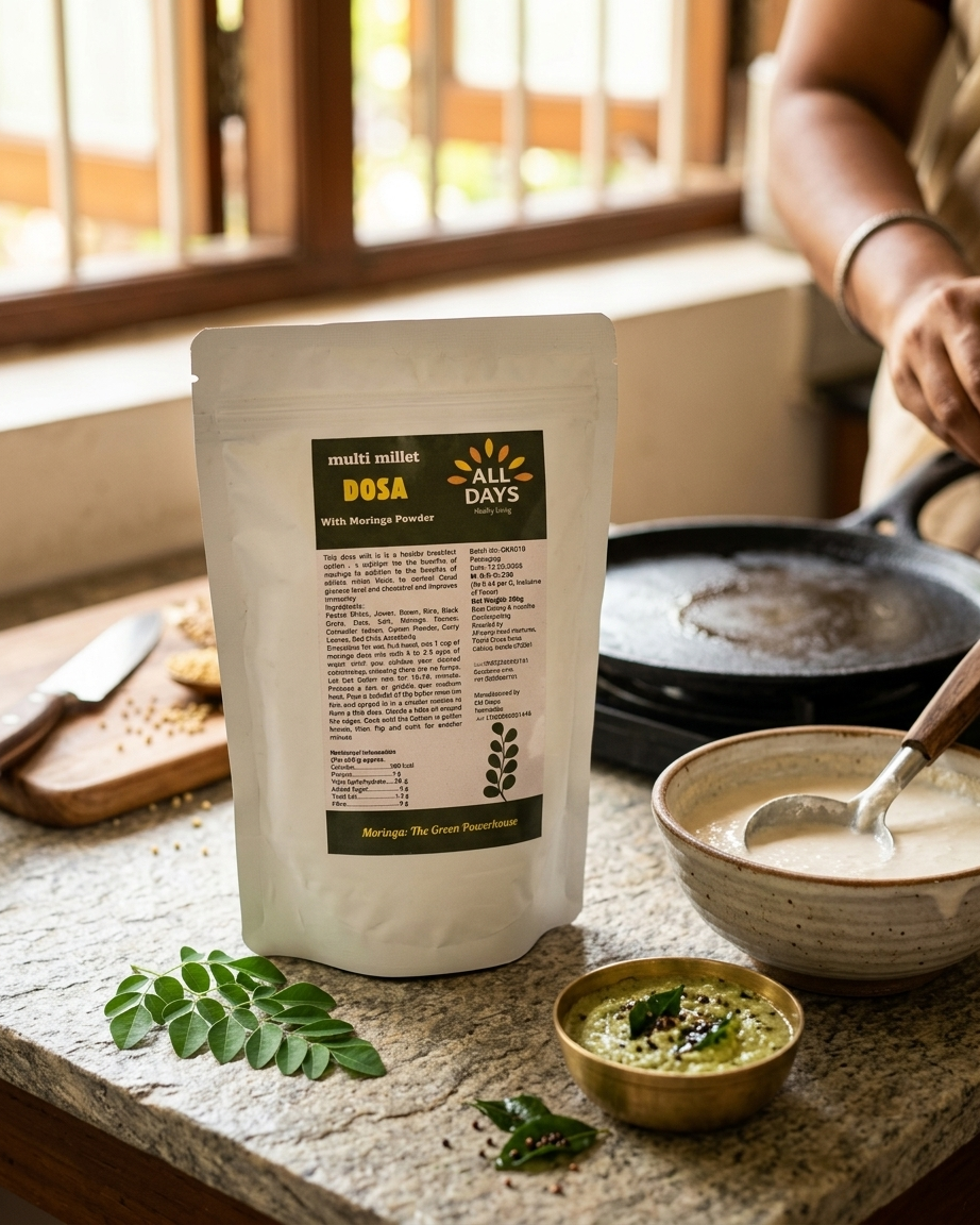 All Days Multi Millet Dosa Mix with Moringa Powder - 500gm